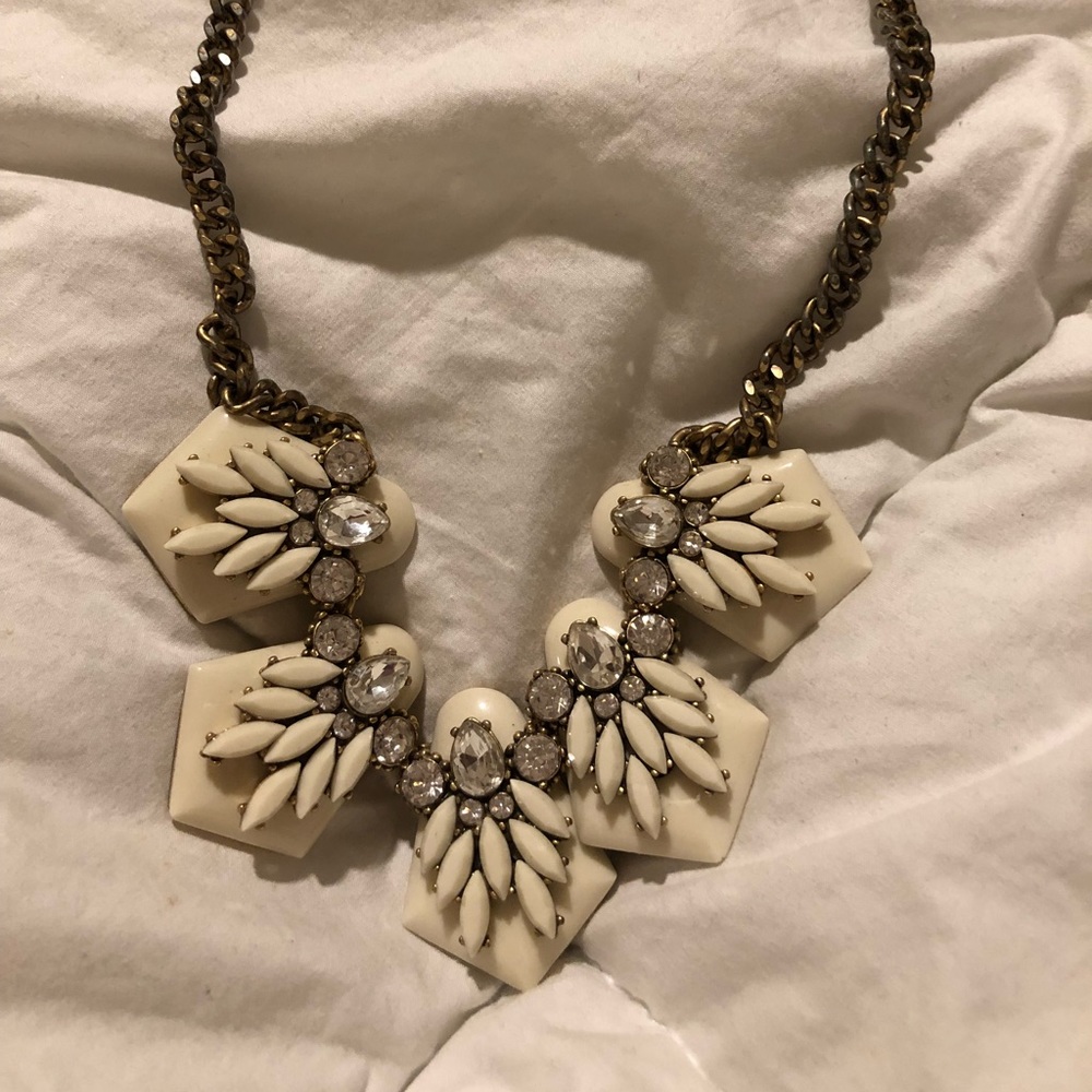 Jcrew Necklace White Stones